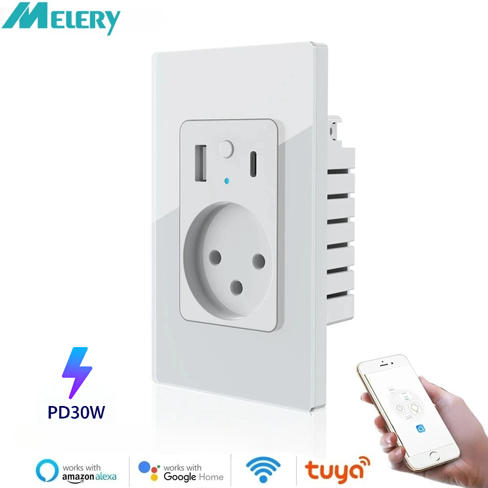Smart Home For Windows - Melery İsrail Akıllı Duvar Prizi Cam