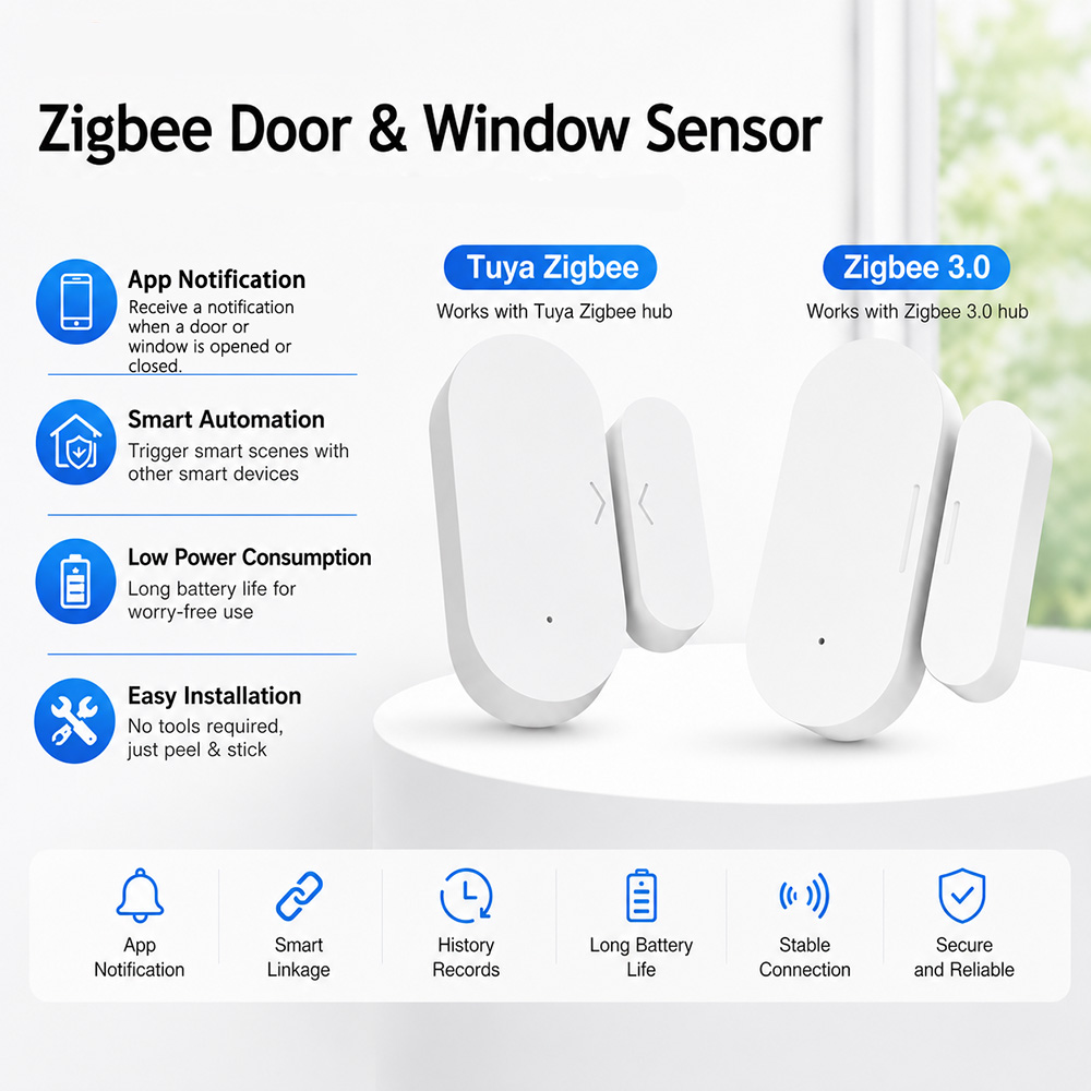 Smart Home For Windows - Zigbee Kapı Pencere Sensörü UZ-5D SmartLife