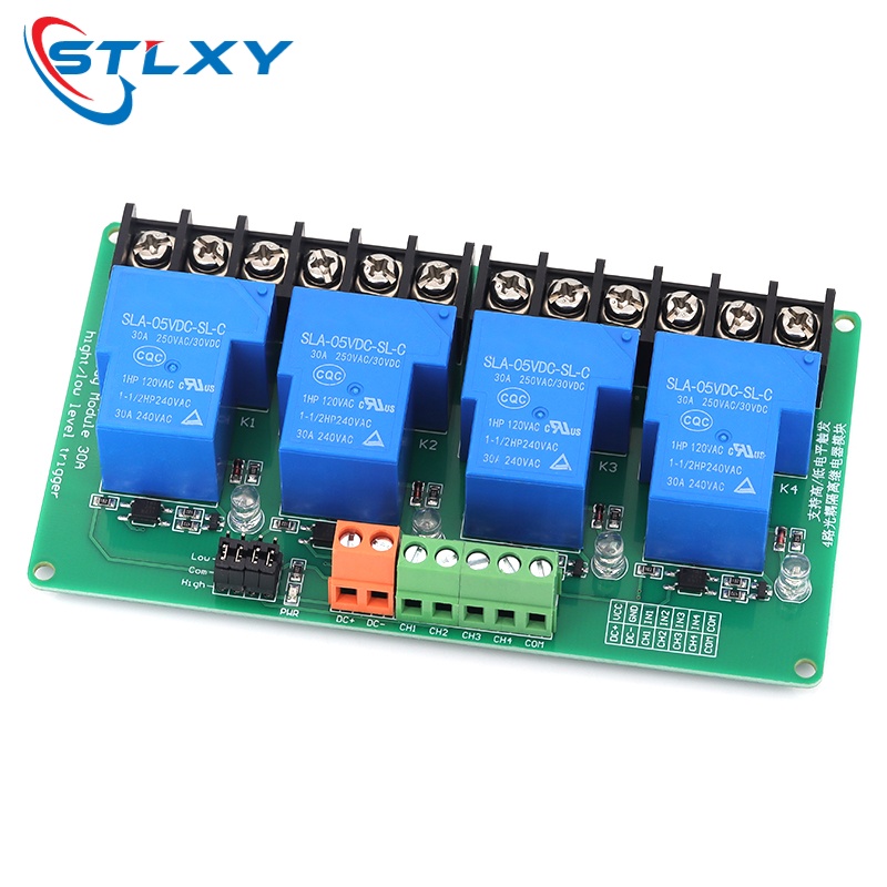 Smart Home With Plc - 4 Kanallı Röle Modülü DC 5V/12V/24V
