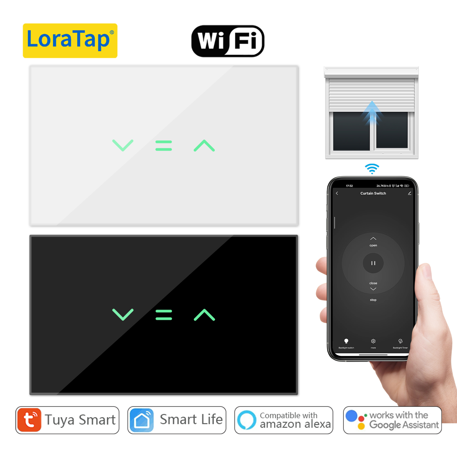 Universal Remote Smart Home - LoraTap ABD Perde Panjur Panjur Anahtarı