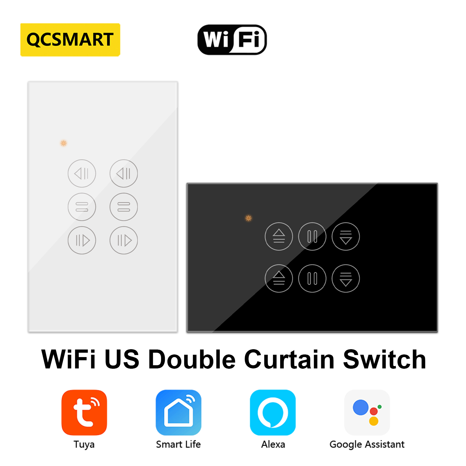 Universal Remote Smart Home - QCSMART WiFi Çift Perde ABD Anahtarı