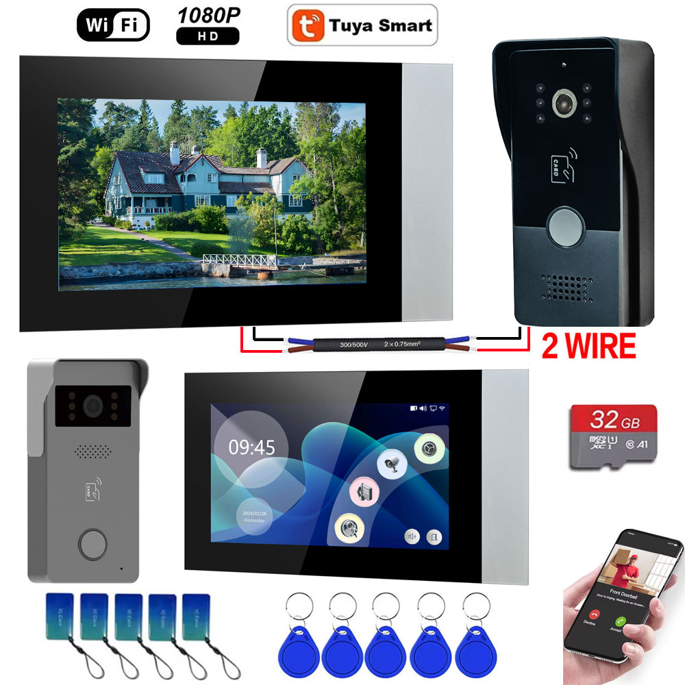 Smart Home Video Doorbell Enhanced Security With Smart Doorbell - 2 telli görüntülü interkom görüntülü kapı
