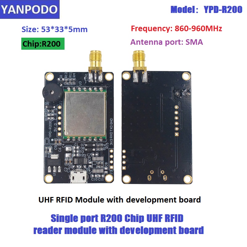 Smart Home Raspberry Pi - R200 Çipli UHF RFID Okuyucu Modül
