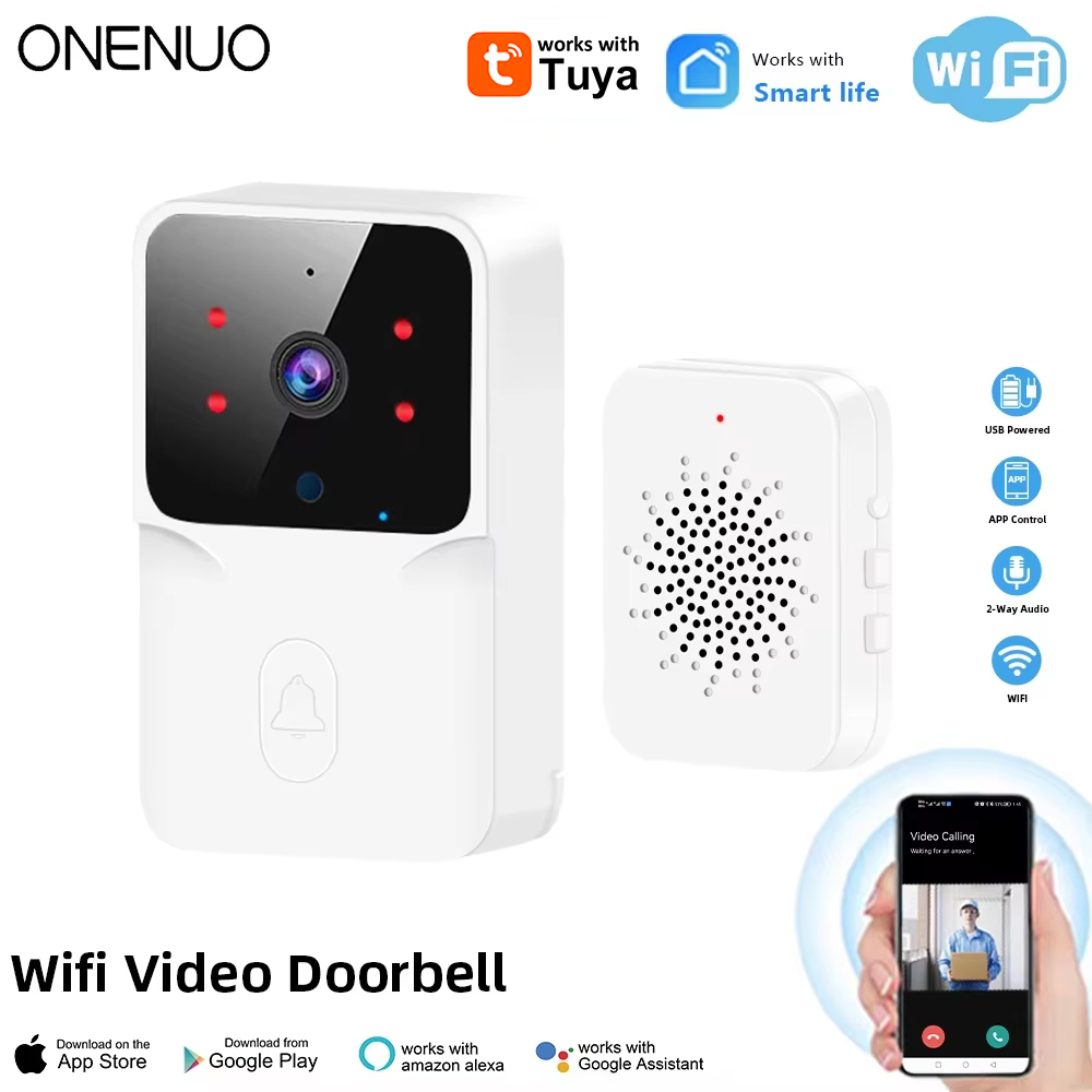 Smart Home Video Doorbell Enhanced Security With Smart Doorbell - Tuya WiFi Video Kapı Zili Kablosuz