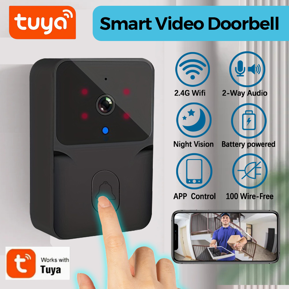 Smart Home Video Doorbell Enhanced Security With Smart Doorbell - Tuya Kablosuz Akıllı Görüntülü Kapı Zili,
