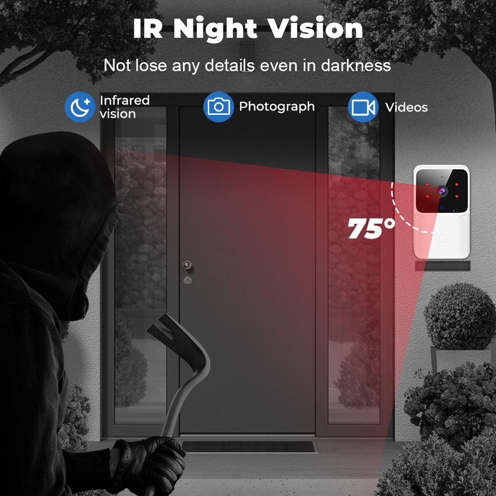 Kablosuz Görüntülü Kapı Zili K - Smart Home Video Doorbell Enhanced Security With Smart Doorbell incelemesi ve fiyatı