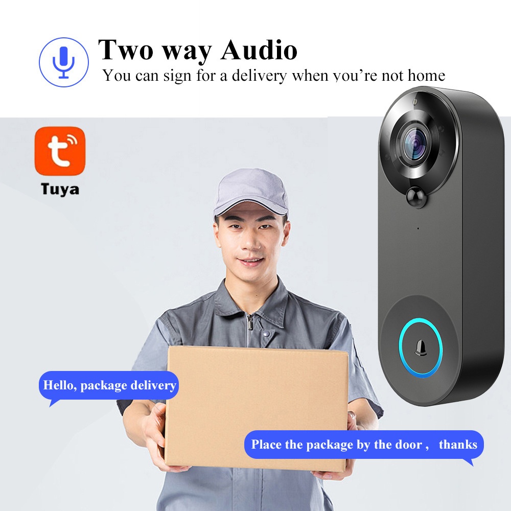 Tuya 1080P kablosuz WIFI kapı  - Smart Home Video Doorbell Enhanced Security With Smart Doorbell incelemesi ve fiyatı