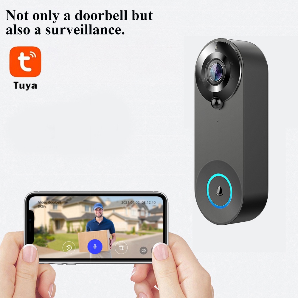 Tuya 1080P kablosuz WIFI kapı  - Smart Home Video Doorbell Enhanced Security With Smart Doorbell incelemesi ve fiyatı