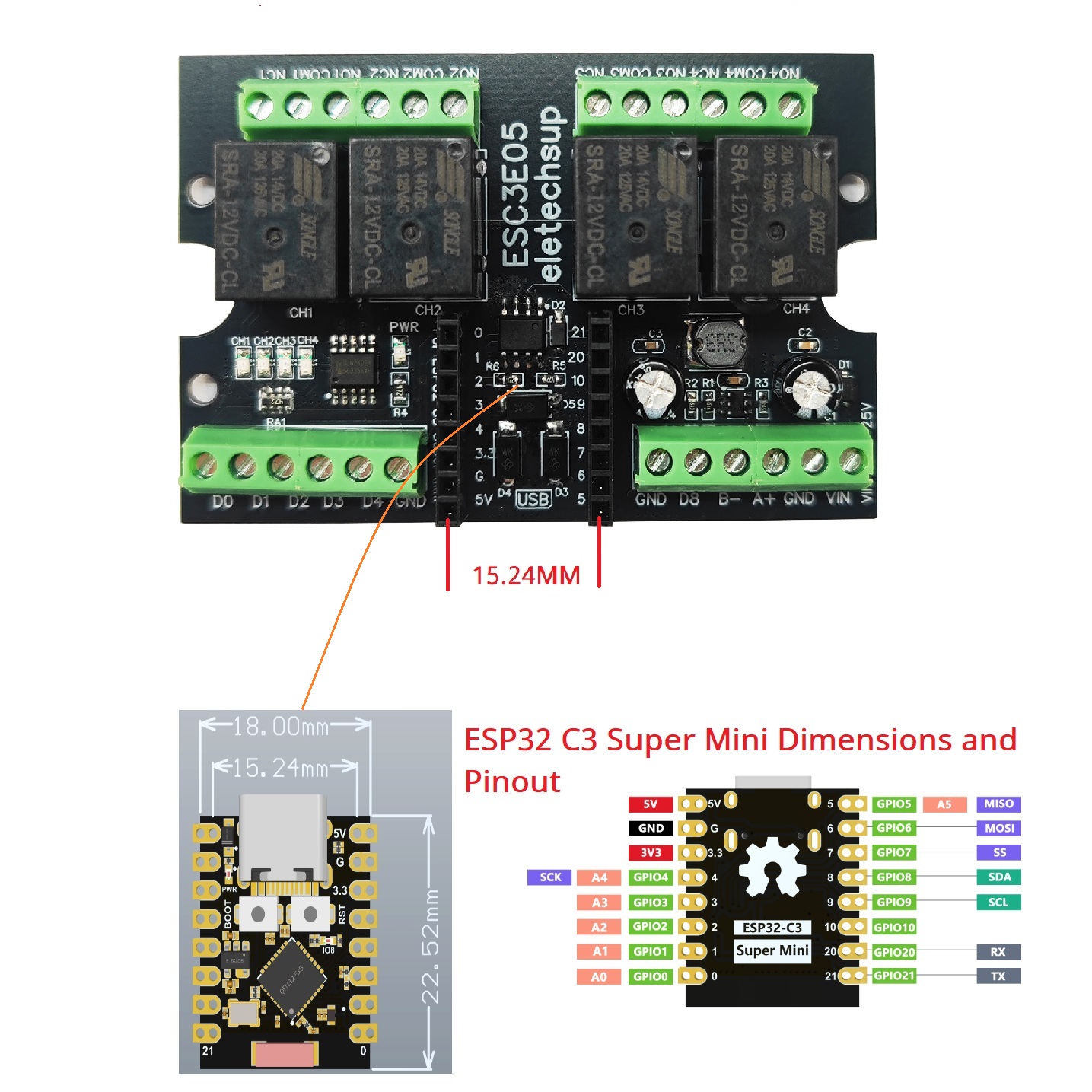 ESC3B04 ESP32-C3 Endüstriyel R - Smart Home With Plc incelemesi ve fiyatı