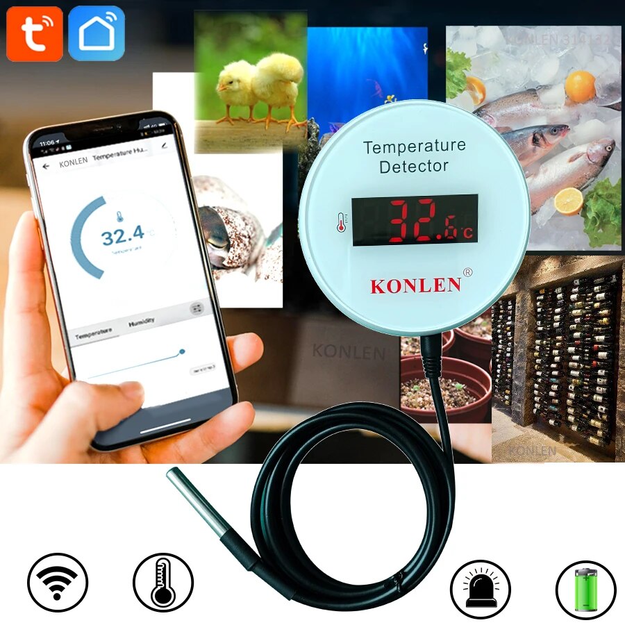 KONLEN Tuya Wifi sıcaklık sens - Wifi Water Sensor incelemesi ve fiyatı