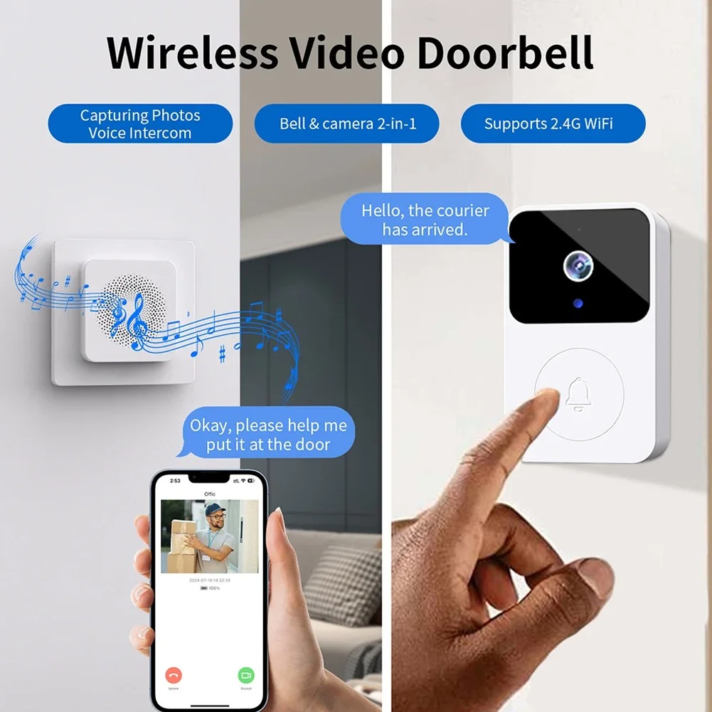 WIFI Görüntülü Kapı Zili Kamer - Smart Home Video Doorbell Enhanced Security With Smart Doorbell incelemesi ve fiyatı