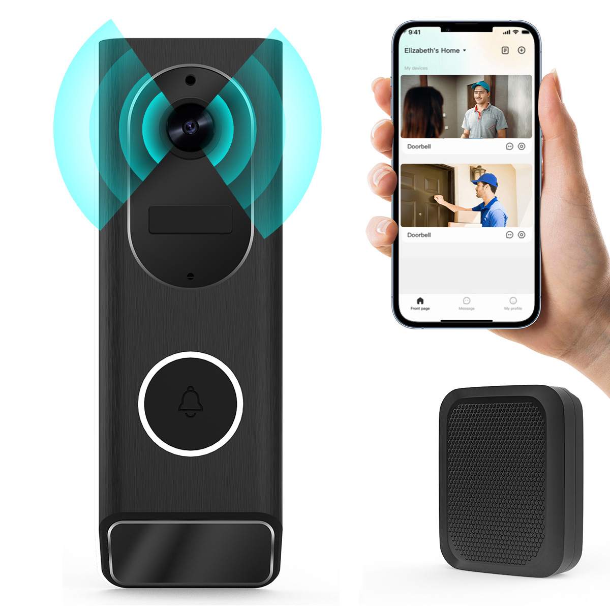 S7 1080P kablosuz Video kapı z - Smart Home Video Doorbell Enhanced Security With Smart Doorbell incelemesi ve fiyatı