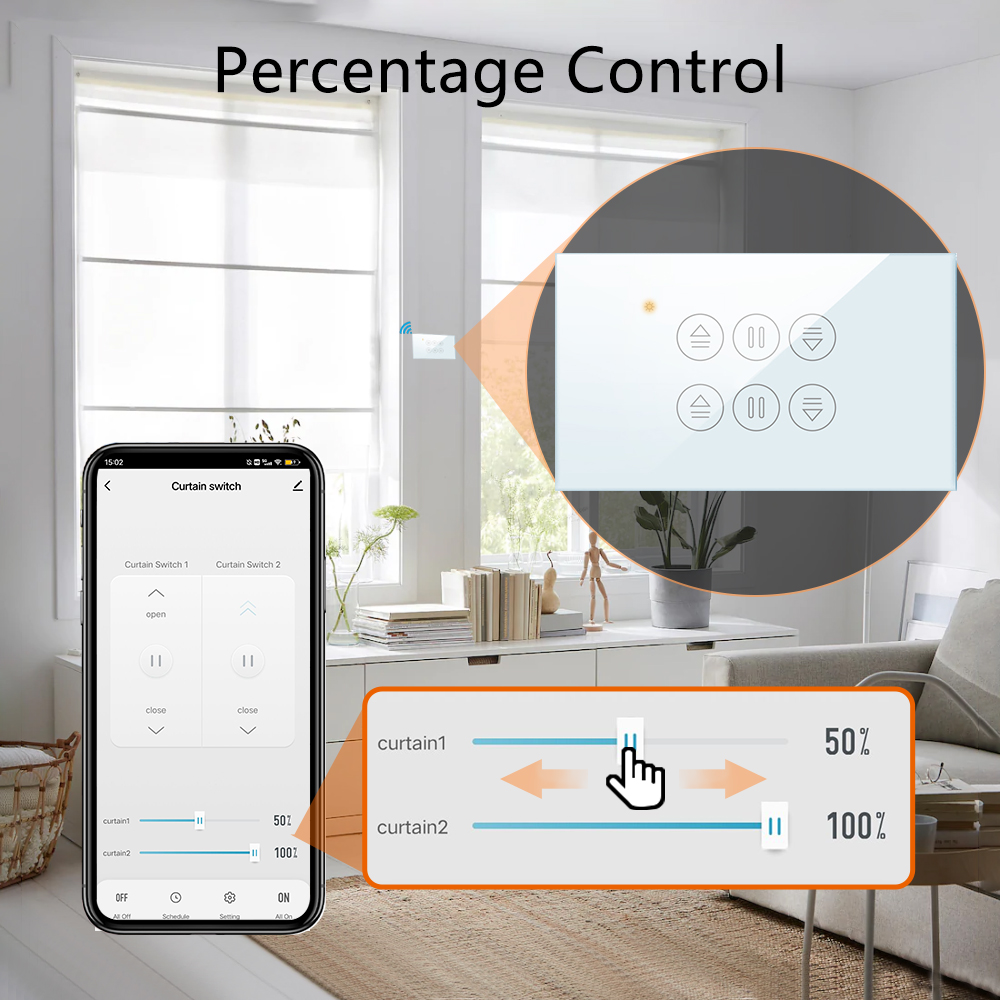 QCSMART WiFi Çift Perde ABD An - Universal Remote Smart Home incelemesi ve fiyatı