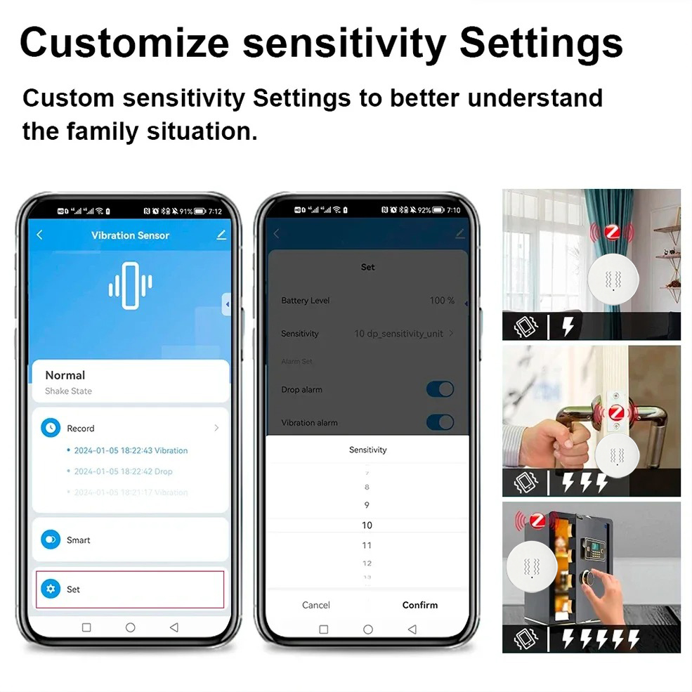 Tuya Zigbee Akıllı Titreşim Se - Smart Home Notifications incelemesi ve fiyatı