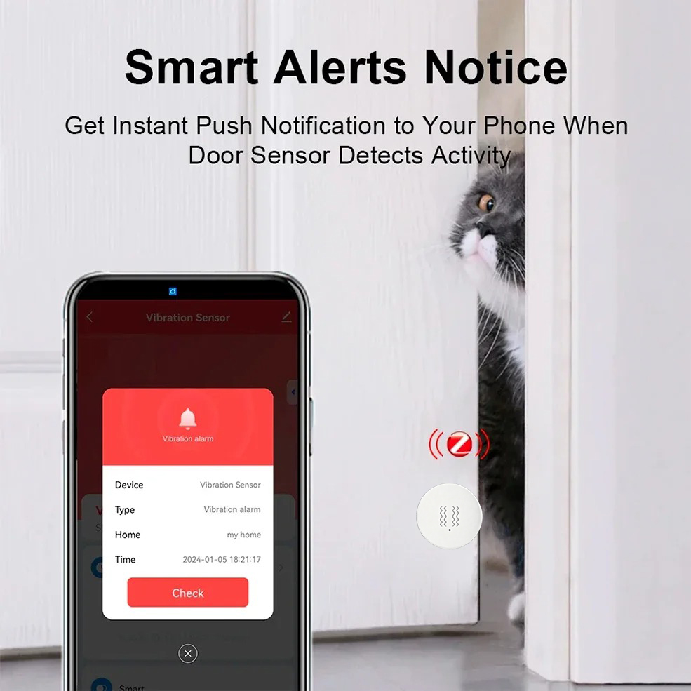 Tuya Zigbee Akıllı Titreşim Se - Smart Home Notifications incelemesi ve fiyatı