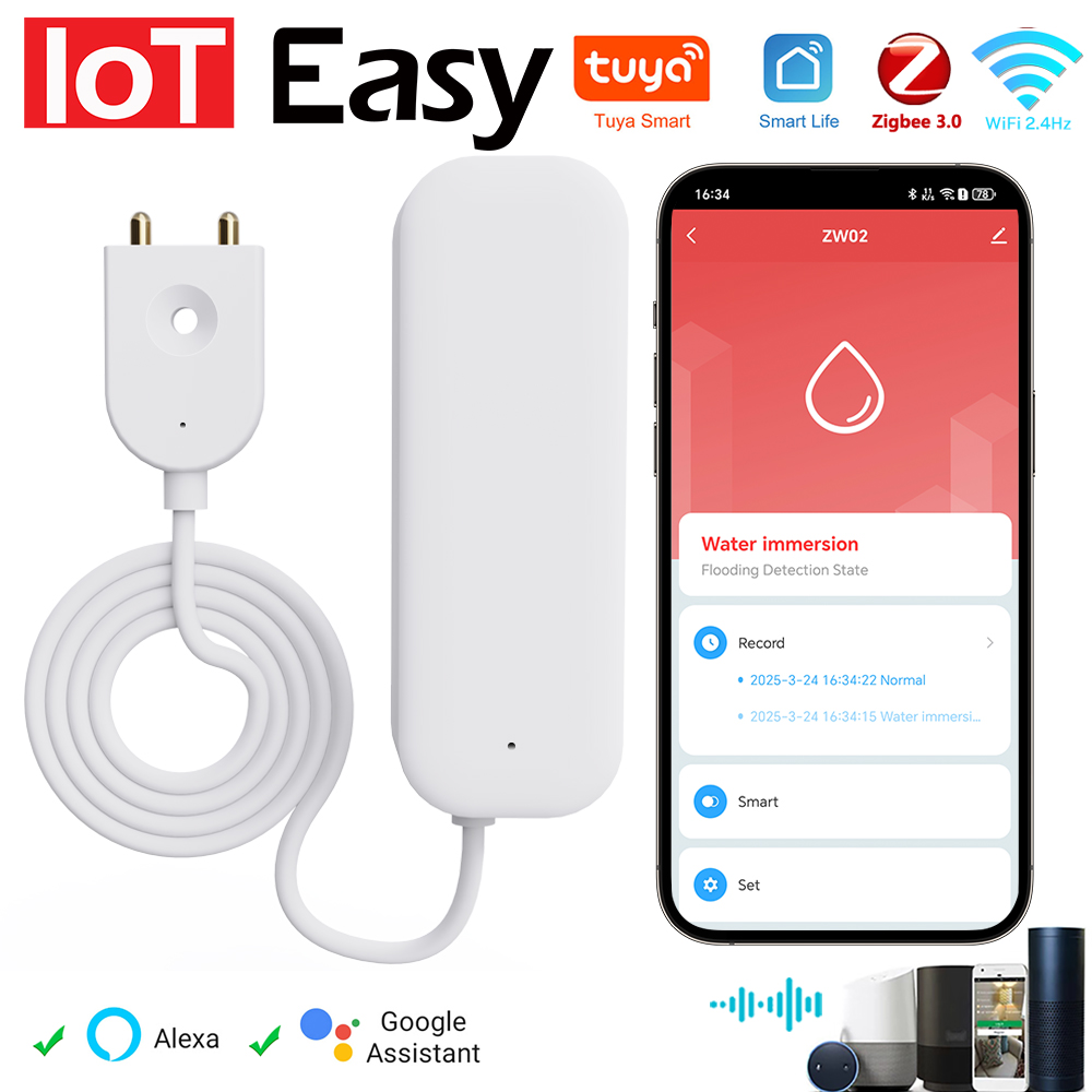 Tuya WiFi ZigBee Su Sensörü Ka - Wifi Water Sensor incelemesi ve fiyatı