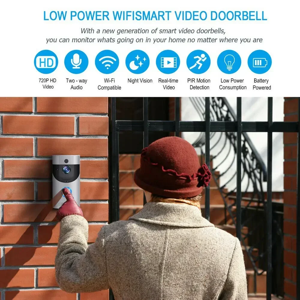 720P HD Akıllı Ev Kablosuz WIF - Smart Home Video Doorbell Enhanced Security With Smart Doorbell incelemesi ve fiyatı