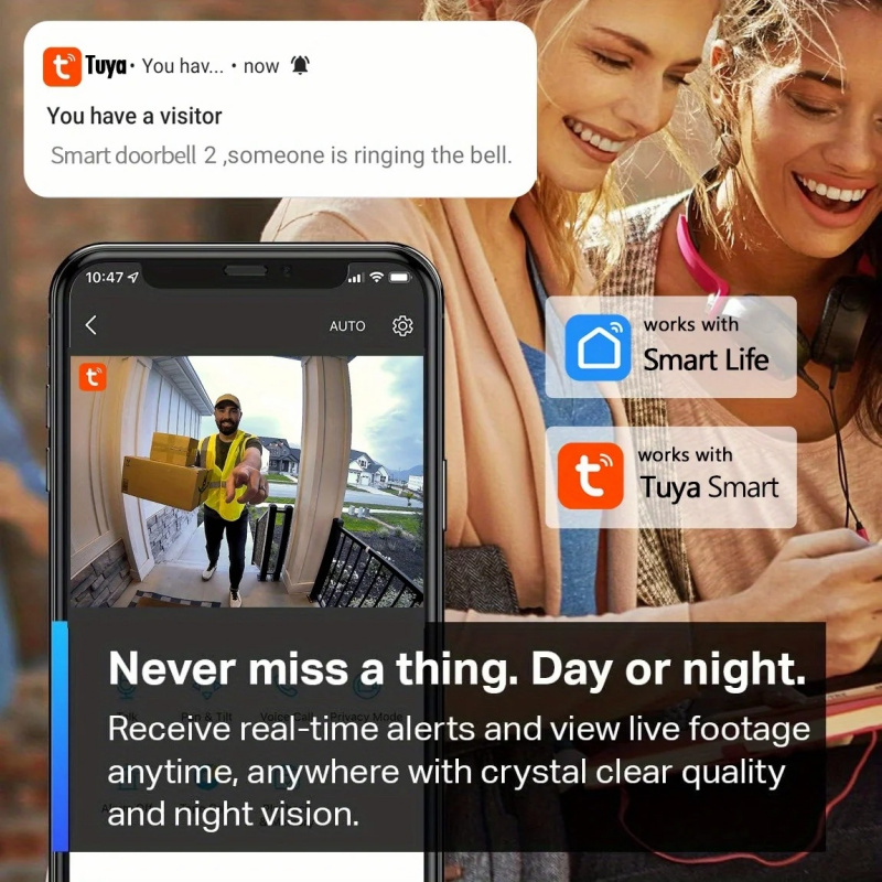 Tuya WiFi Ev Akıllı Görüntülü  - Smart Home Video Doorbell Enhanced Security With Smart Doorbell incelemesi ve fiyatı