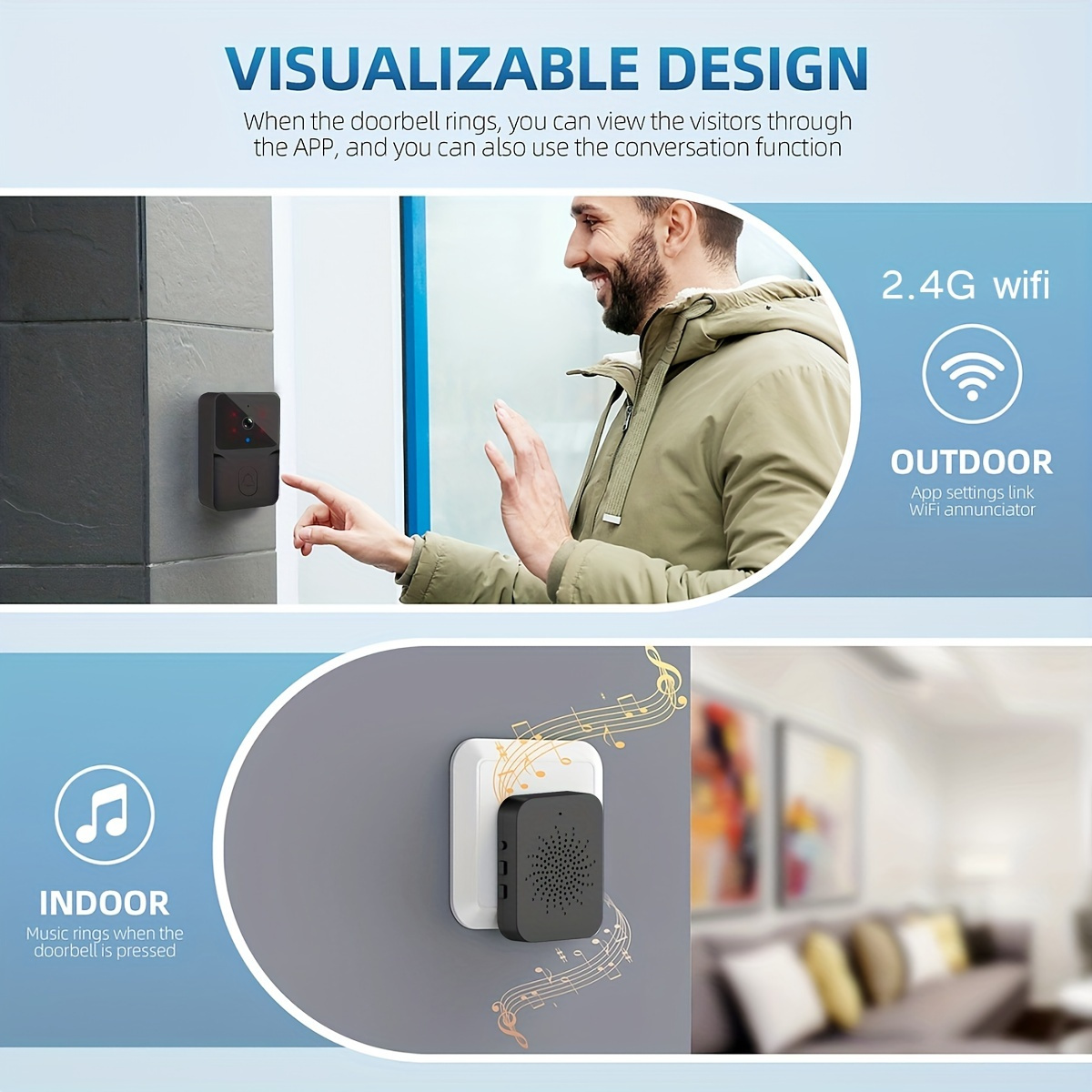 Tuya Kablosuz Akıllı Görüntülü - Smart Home Video Doorbell Enhanced Security With Smart Doorbell incelemesi ve fiyatı